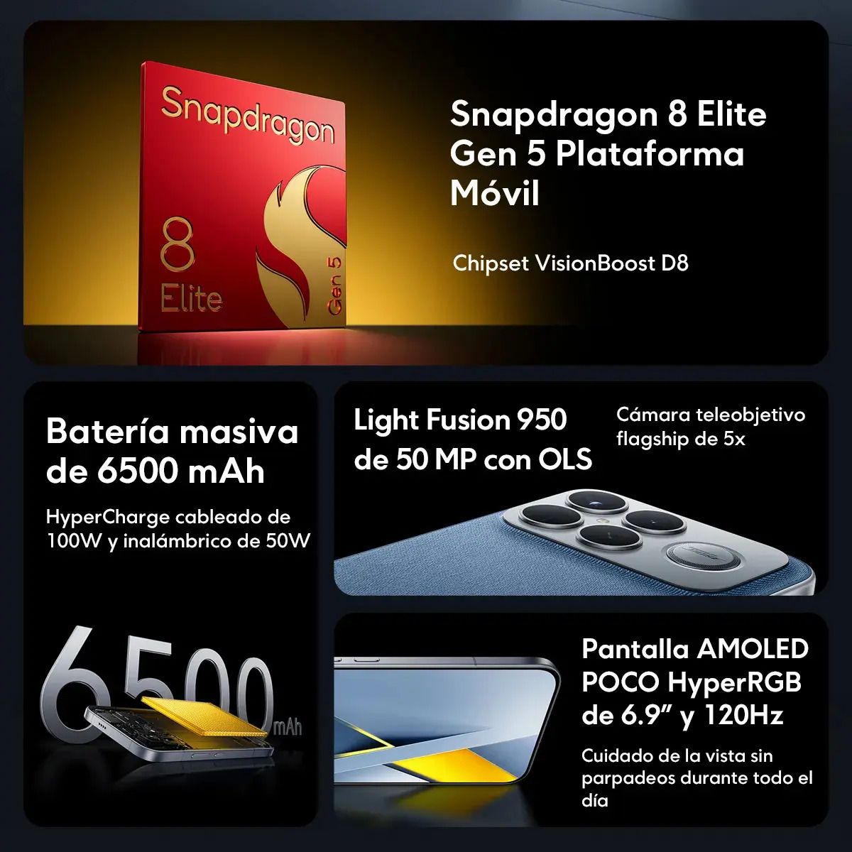 Celular Xiaomi Poco F8 Ultra Dual Sim 5g 512 Gb 16 Gb Ram Negro Con Audio Bose - Oferta en Mercado Libre
