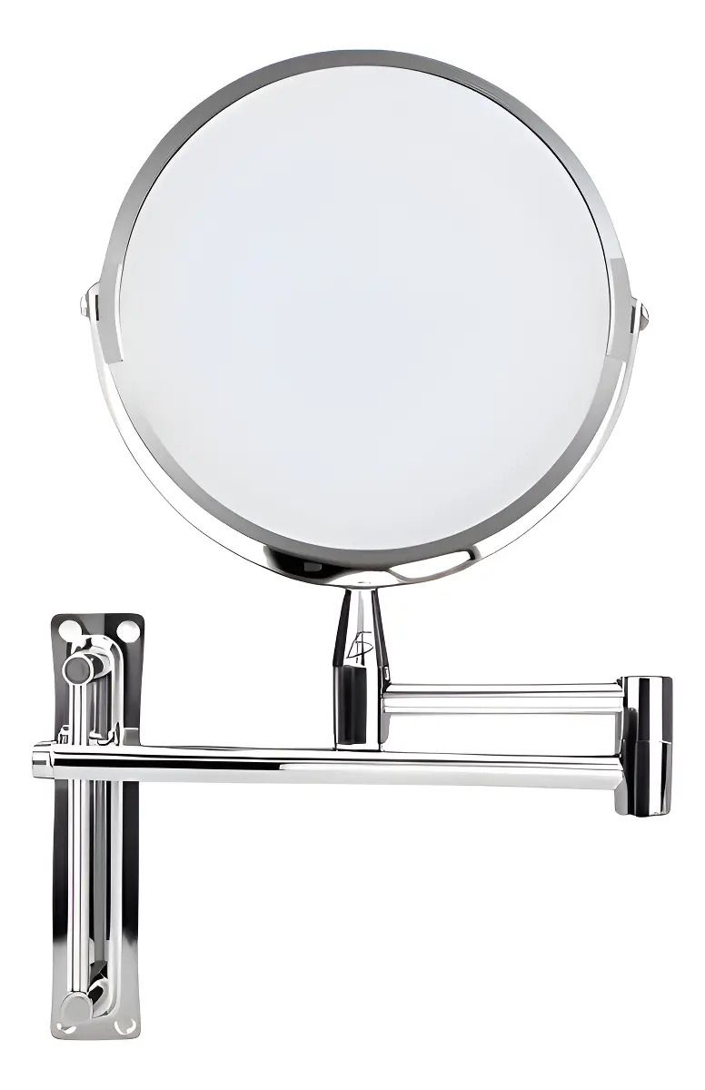 Espejo Tocador Doble Cara Montable Pared Marco Plateado Aumento Ele-Gate - Oferta en Mercado Libre
