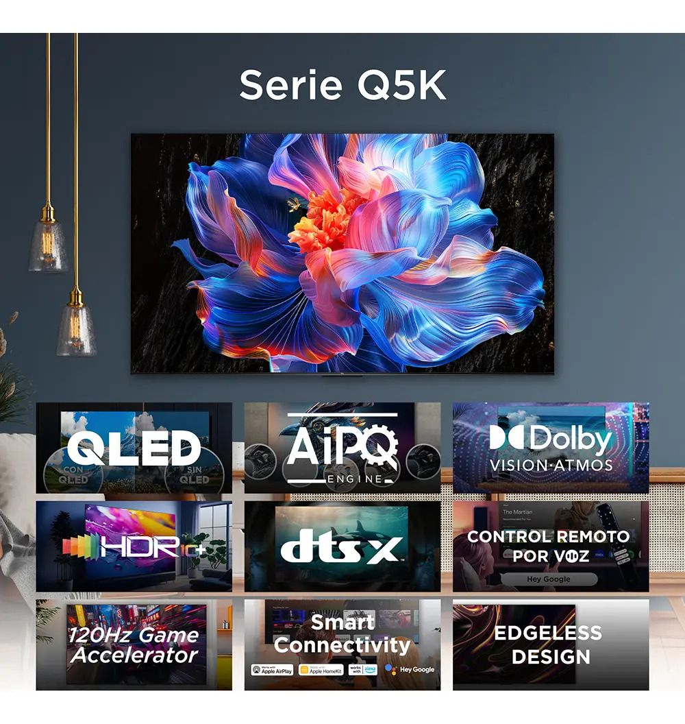 Smart Tv Pantalla 50 50q5k Tcl Google Qled 4k Voice Control - Oferta en Mercado Libre